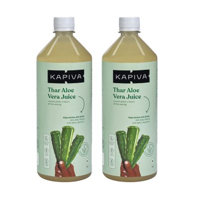 ALOE VERA POWER COMBO - Kapiva Aloe Vera Juice 1 L (Pack of 2)