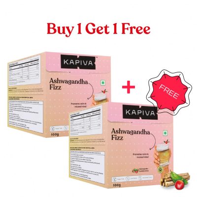 Kapiva Ashwagandha Fizz Effervescent Powder (Buy 1 Get 1 Free)